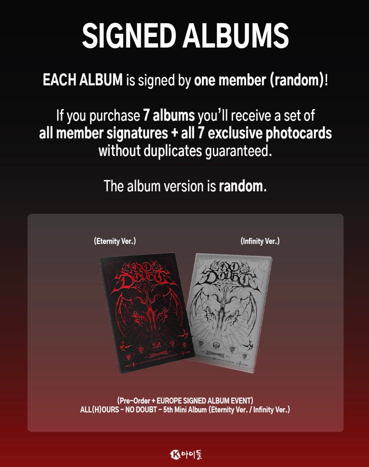 (SIGNED ALBUM EVENT - Pre-order) ALL(H)OURS - NO DOUBT - 5th Mini Album