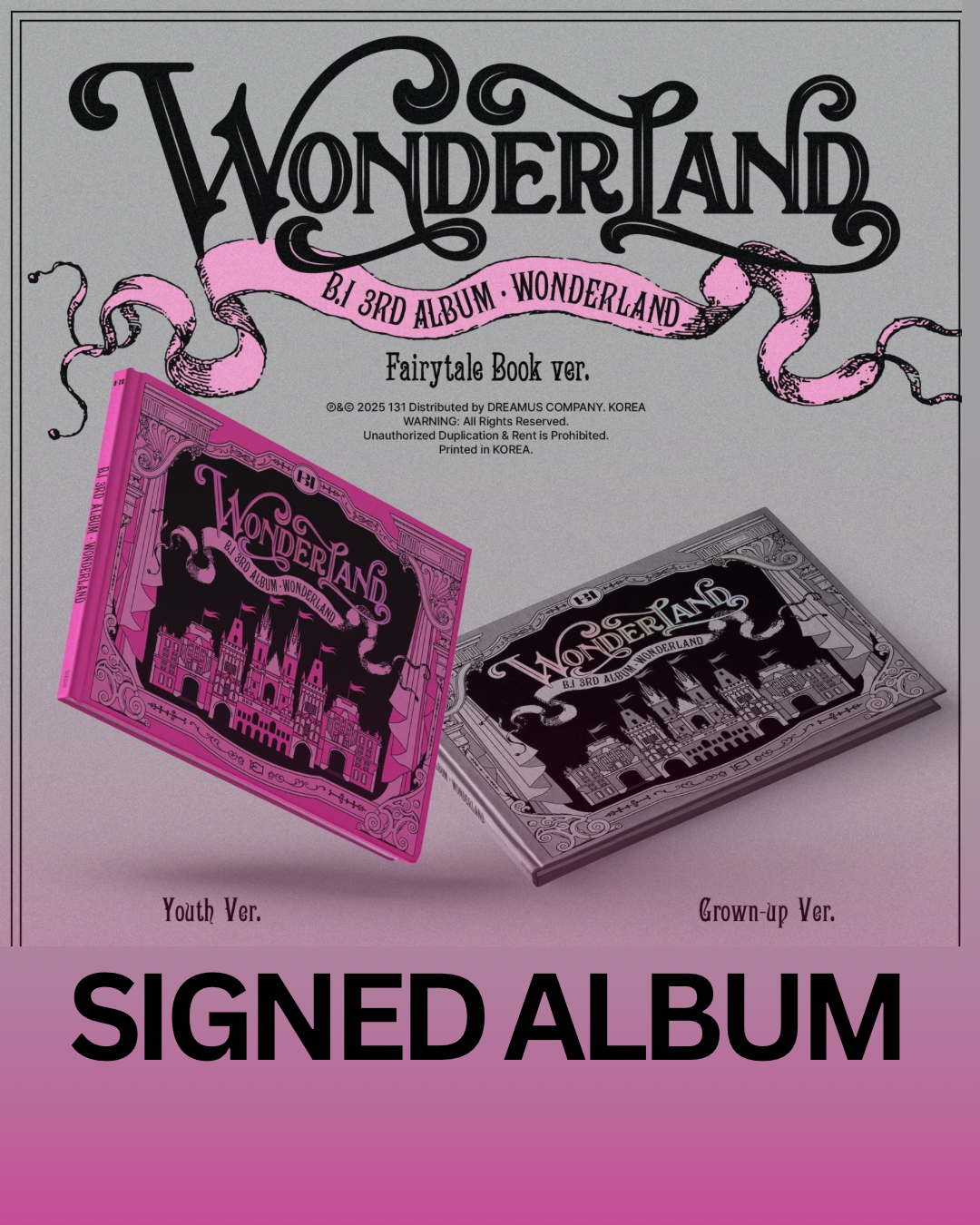 B.I - WONDERLAND Fairy tale Book ver (LUCKY DRAW SIGNED)
