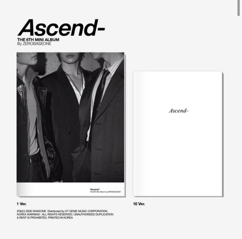 ZEROBASEONE - The 6th Mini Album [Ascend-] 11 Ver. (Random Ver.)
