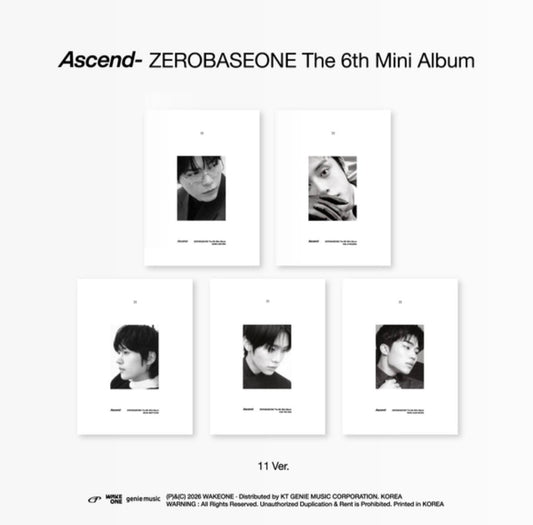 ZEROBASEONE - The 6th Mini Album [Ascend-] 11 Ver. (Random Ver.)