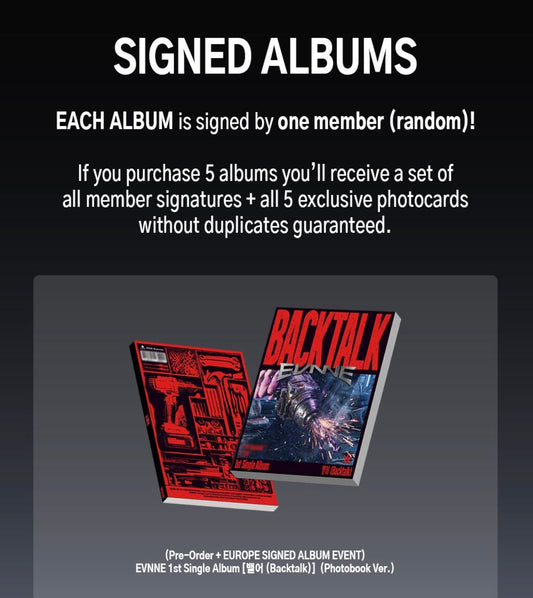 (SIGNED ALBUM EVENT - Pre-Order) EVNNE 1st Single Album [뱉어 (Backtalk)] (Photobook Ver.)