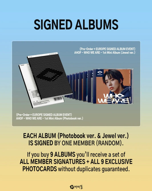 (jewel case) EUROPE SIGNED EVENT - AHOF – 1st Mini Album [WHO WE ARE] preorder