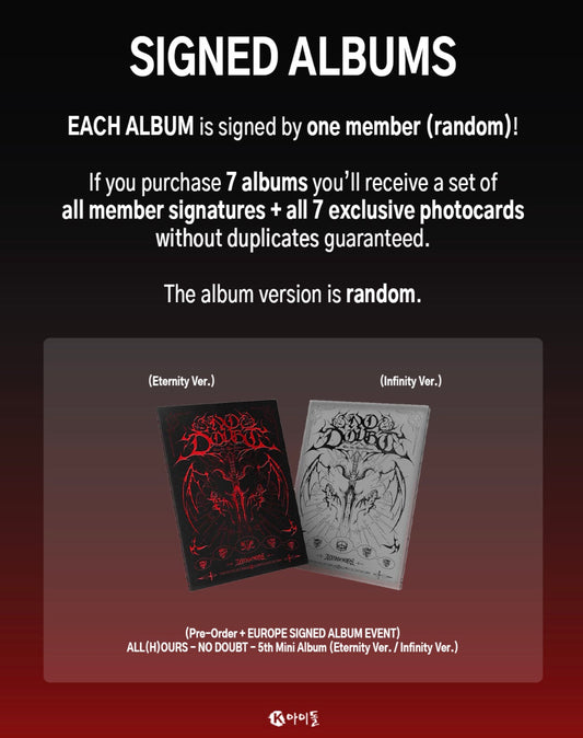(SIGNED ALBUM EVENT - Pre-order) ALL(H)OURS - NO DOUBT - 5th Mini Album