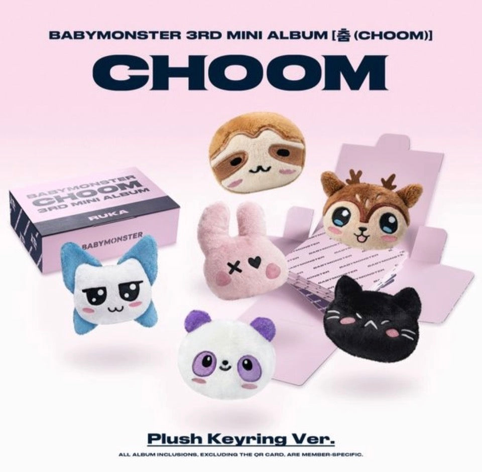 BABYMONSTER - 3rd MINI ALBUM [CHOOM] (Plush Keyring Ver.) (Random Ver.)