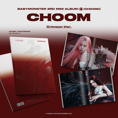 (GROUP VIDEO CALL) BABYMONSTER 3rd MINI ALBUM [춤 (CHOOM)] (Crimson / Metallic / Prism Ver.)“