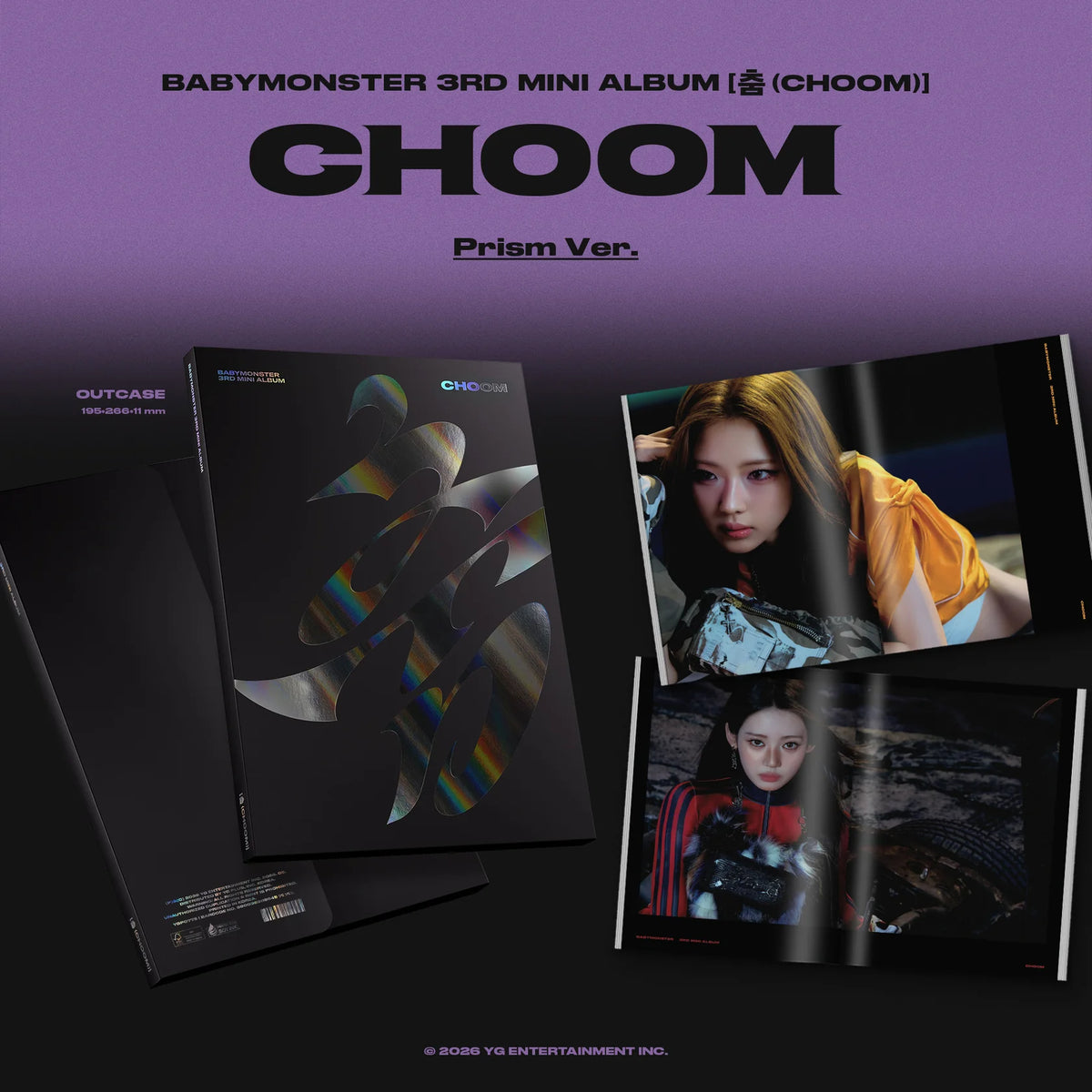(GROUP VIDEO CALL) BABYMONSTER 3rd MINI ALBUM [춤 (CHOOM)] (Crimson / Metallic / Prism Ver.)“